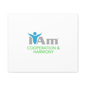 Inspirational wall art featuring "I Am Cooperation & Harmony" for home decor.