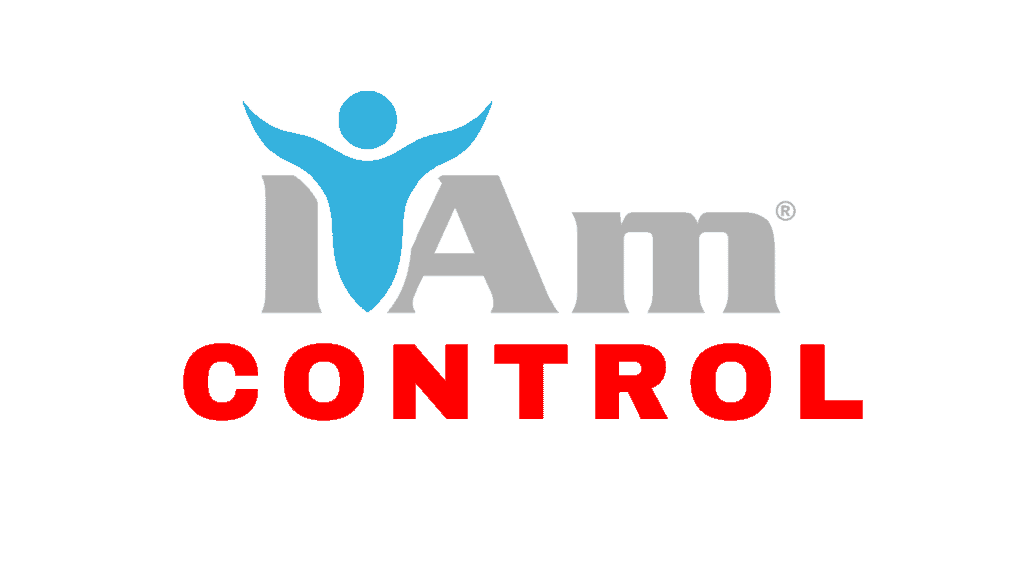 I Am Control marketplace logo with human figure and bold text.