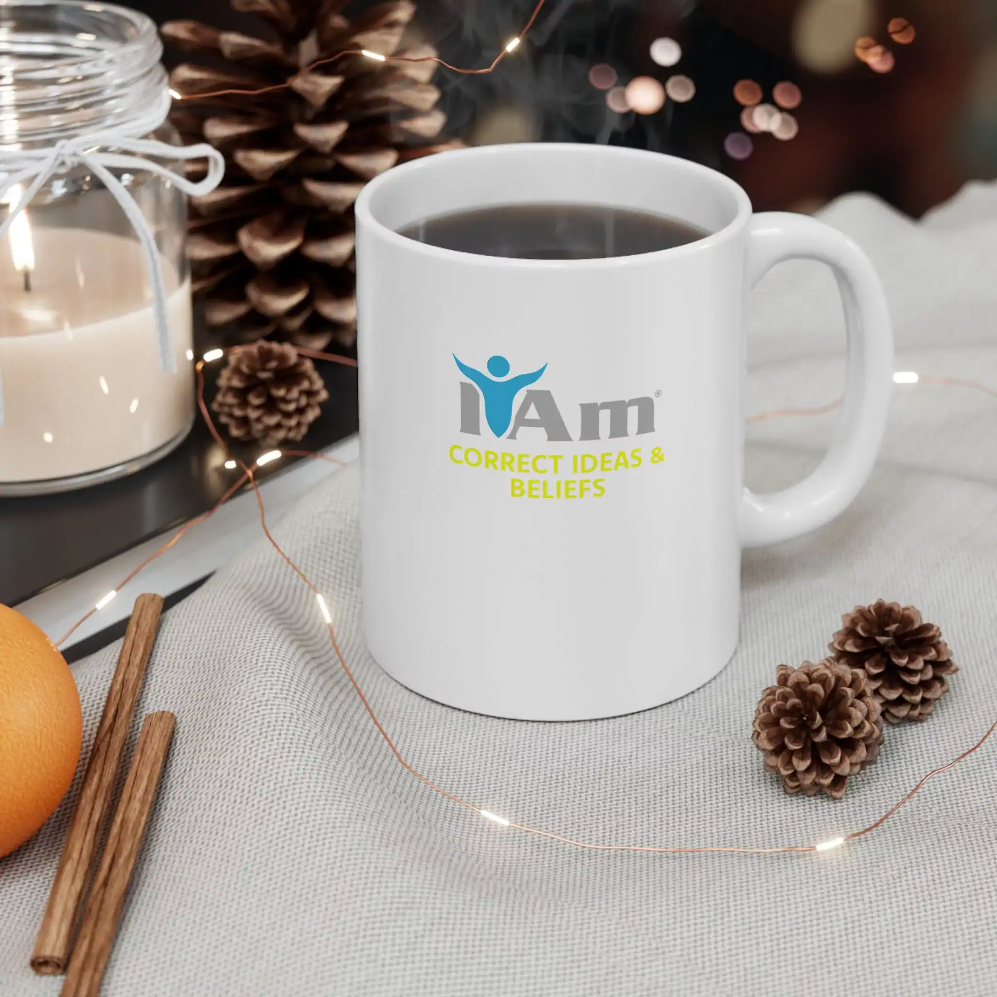 13409427334387263837_2048.webp Inspirational ceramic mug with "I Am Correct Ideas and Beliefs" message, perfect for motivation and.