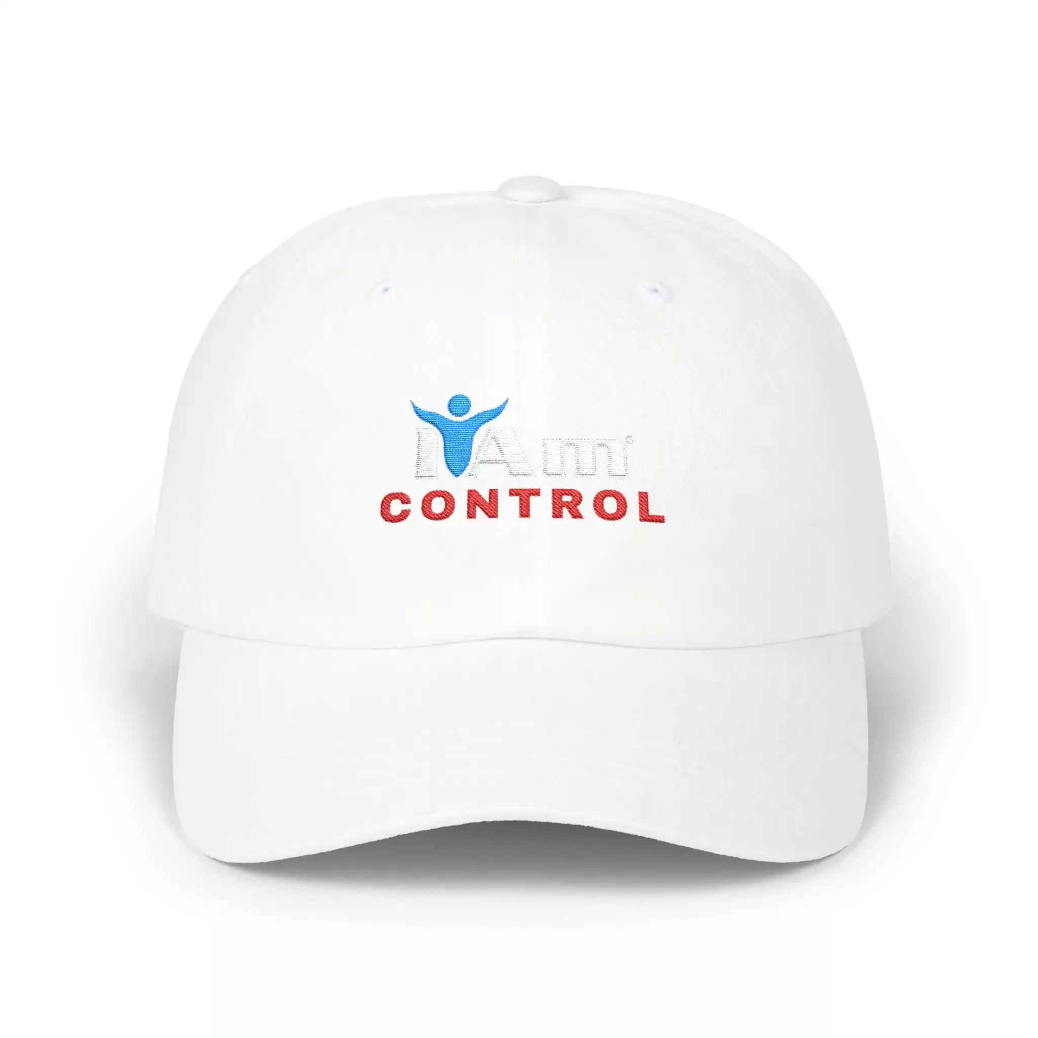 13529772834483626051_2048.webp Embroidered "I Am Control" Dad Cap with logo, stylish baseball hat for casual wear and branding.