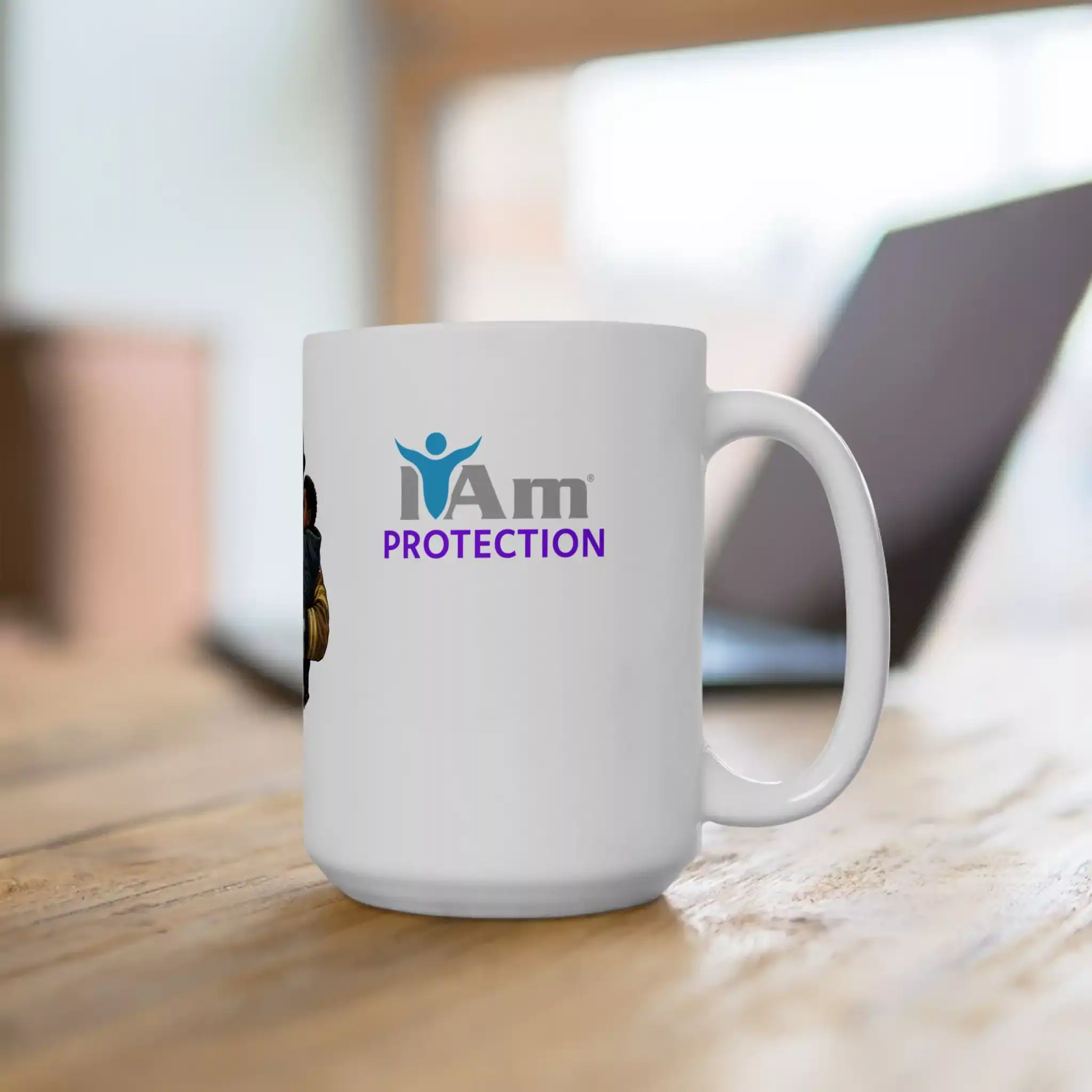 5119915774588607756_2048.webp Protective firefighter mug with "I Am Protection" slogan, ideal for fire service heroes and gift-giv.