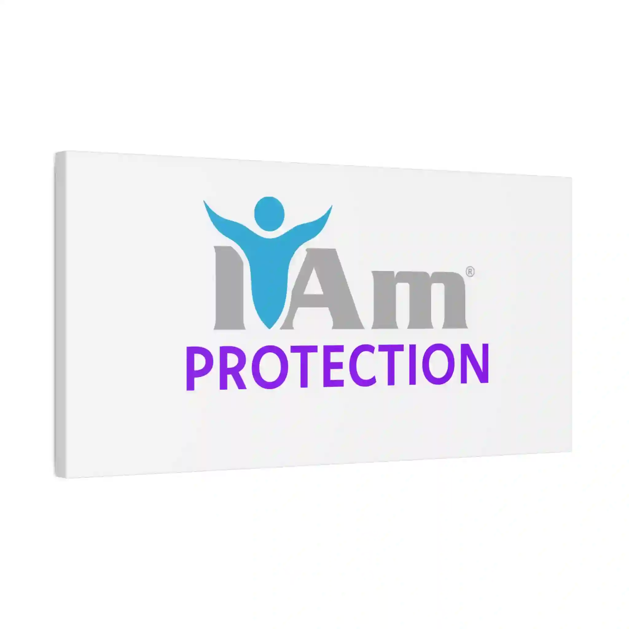 10051862509910651942_2048.webp Inspirational wall art with 'I Am Protection' message and figure.