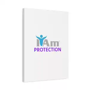 Inspirational wall art with 'I Am Protection' message on canvas.