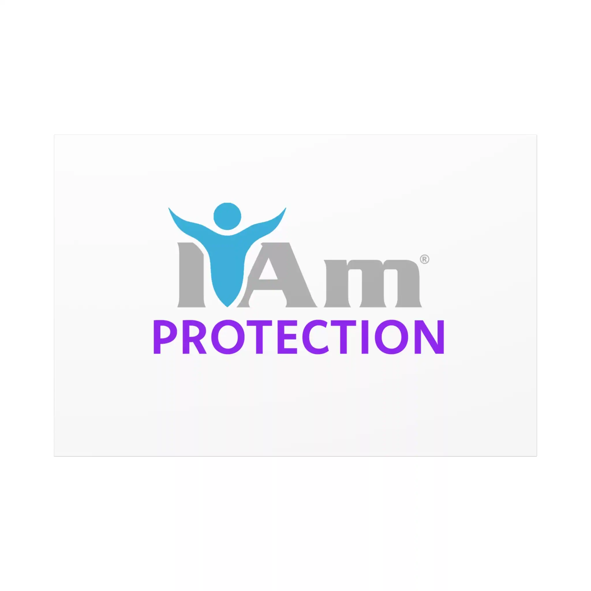 10920292312855029475_2048.webp I Am Protection logo with a stylized figure and bold text for inspirational wall art.