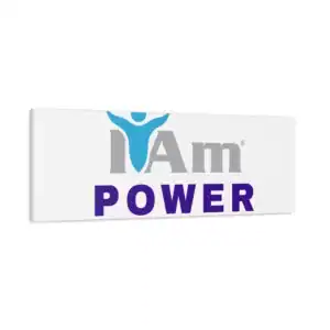 Inspirational 'I Am Power' canvas wall art with uplifting message.