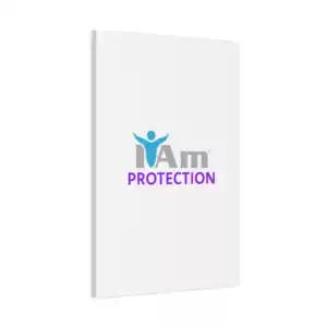 Inspirational wall art with 'I Am Protection' message on canvas.
