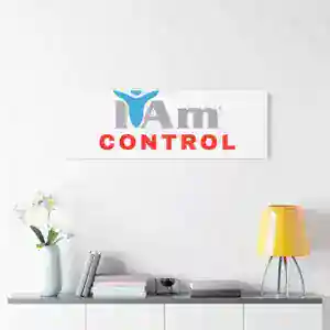 Inspirational wall art with 'I Am Control' message for home decor.