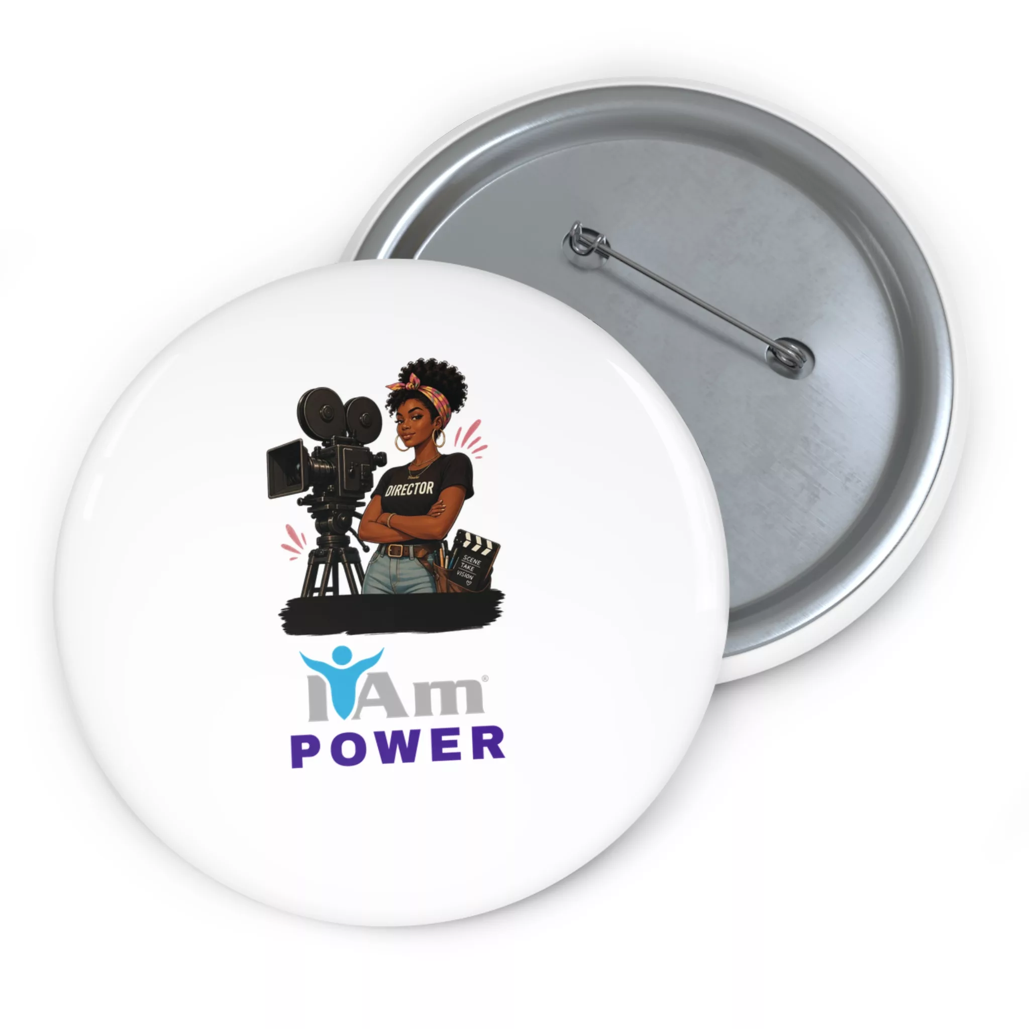 11984567551336069226_2048.webp Empowerment badge with filmmaker and director illustration for 'I Am Power' post.