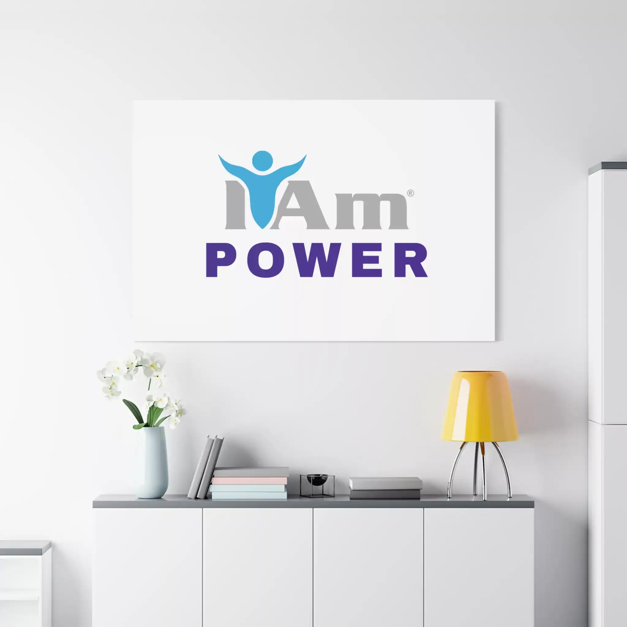 12262519732100383167_2048.webp Inspirational wall art with 'I Am Power' message for motivational decor.