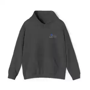 Comfortable men's hoodie featuring embroidered "I Am Unity" logo for a stylish, casual look. Perfect.