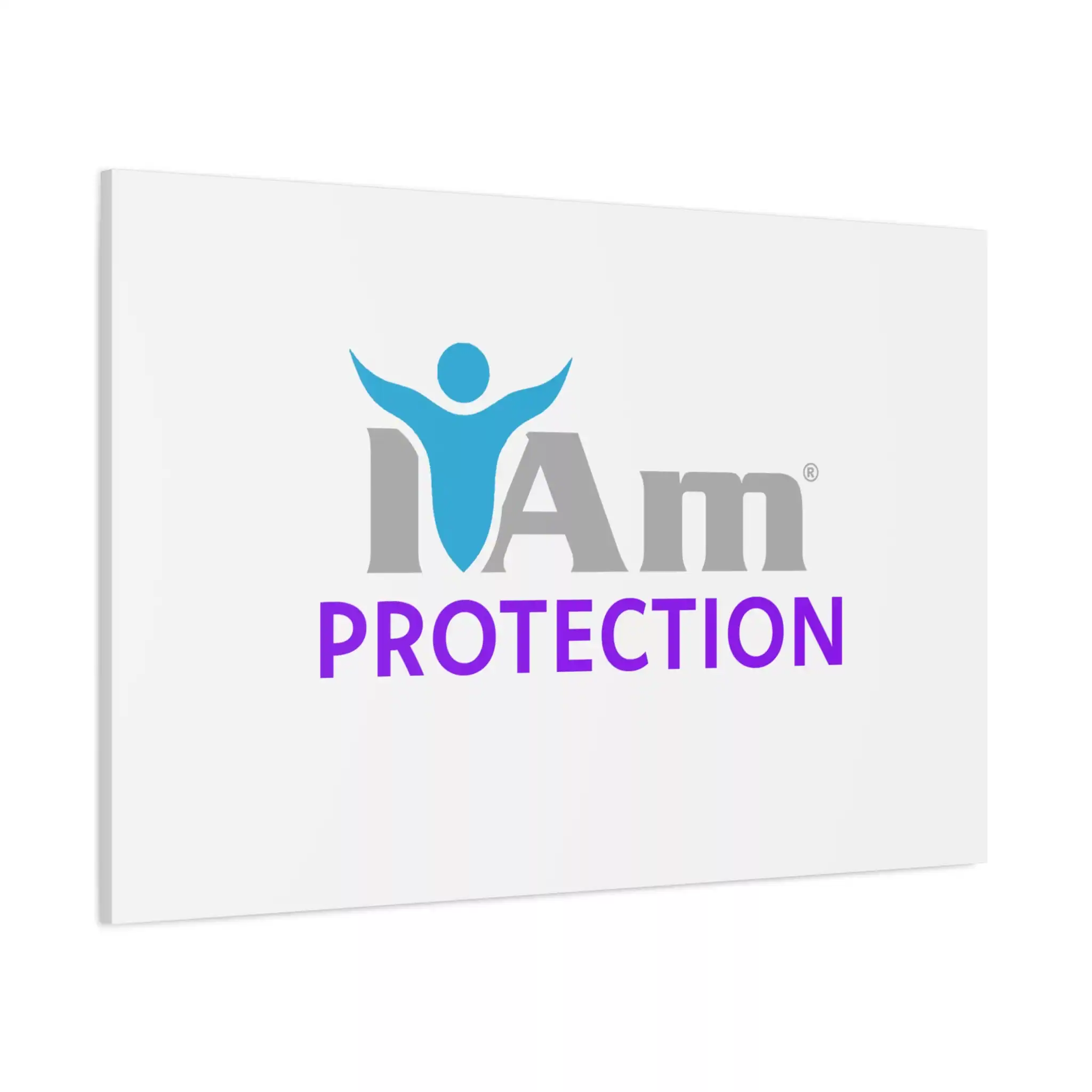 12990942630746043317_2048.webp Inspirational wall art with 'I Am Protection' message and figure with outstretched arms.