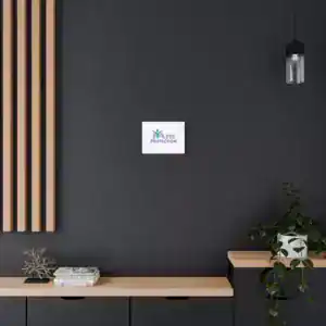 Minimalist wall decor with 'I Am Protection' canvas art in modern interior.