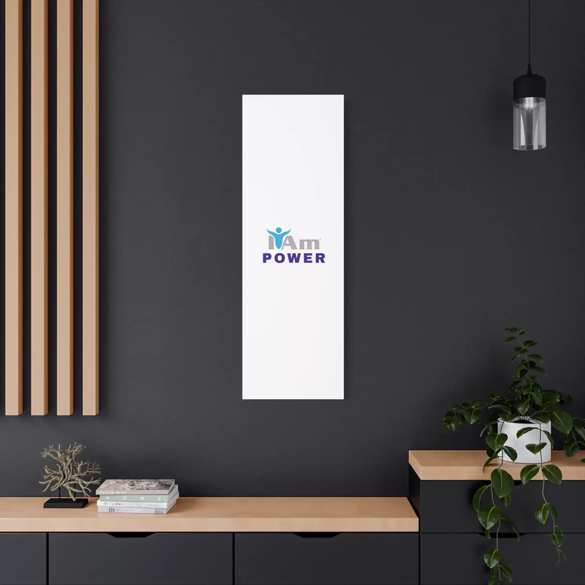 13455099916758757899_2048.webp Inspirational wall art with 'I Am Power' message on a white canvas.