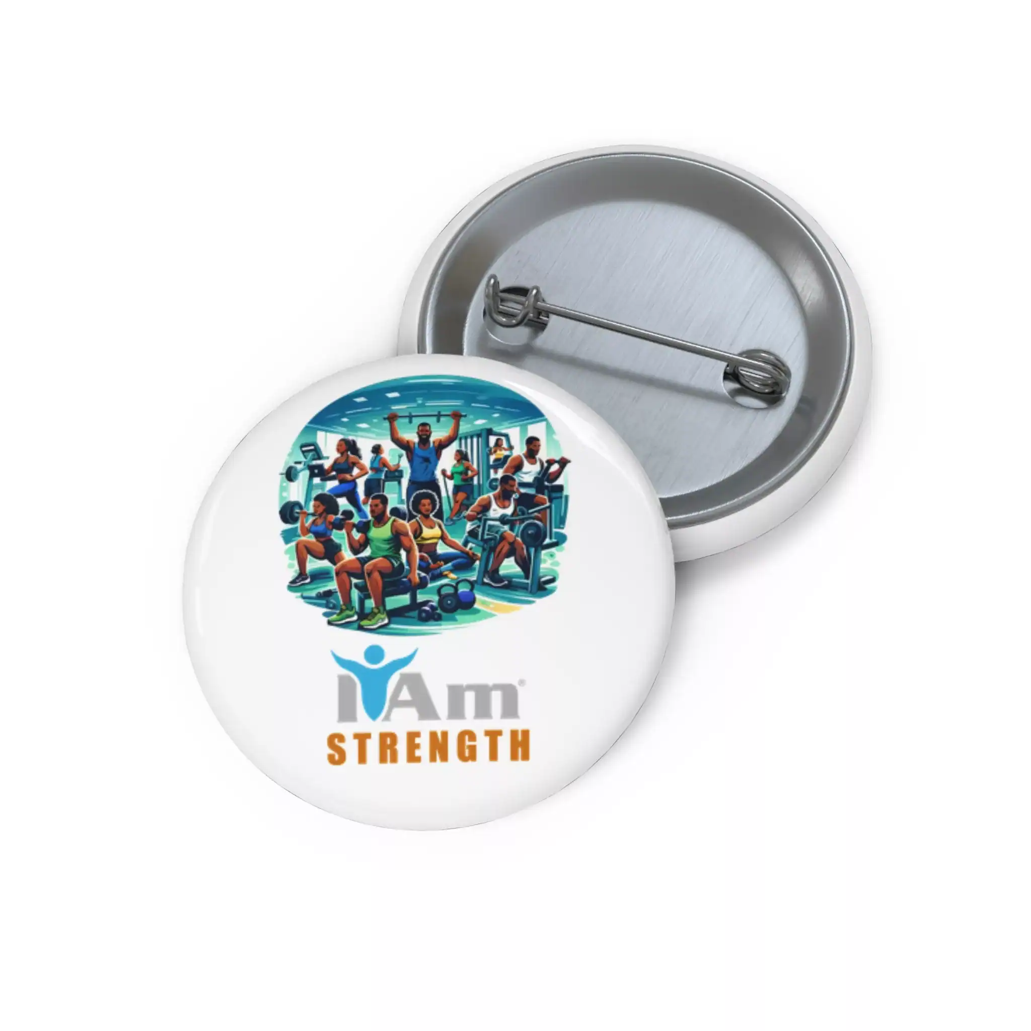 13458817256804261744_2048.webp Healthy people working out at a gym with 'I Am Strength' badge.