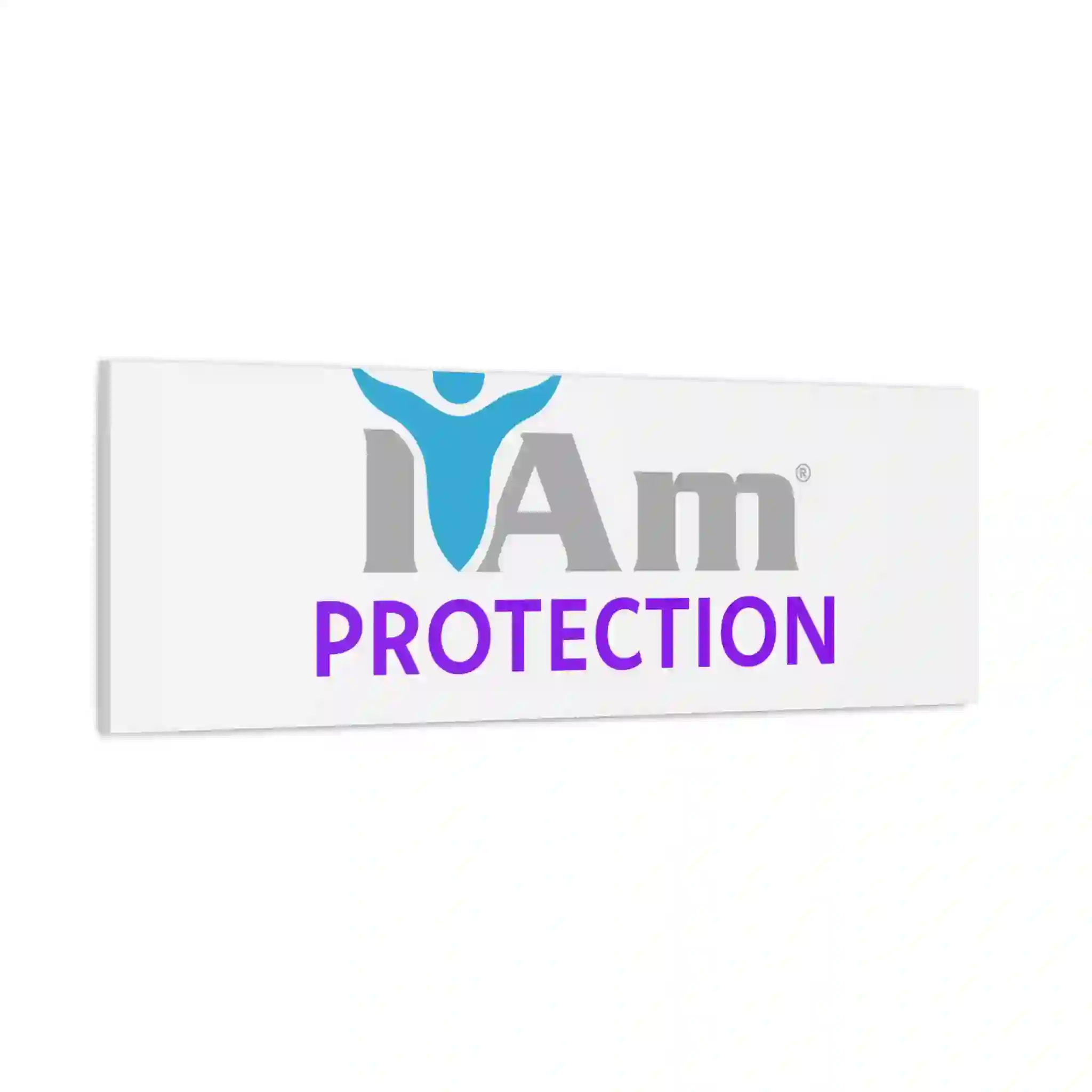 14336250259675937869_2048.webp I Am Protection logo on a white canvas wall art piece.