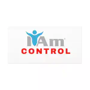 Inspirational 'I Am Control' wall art with human figure and bold text.