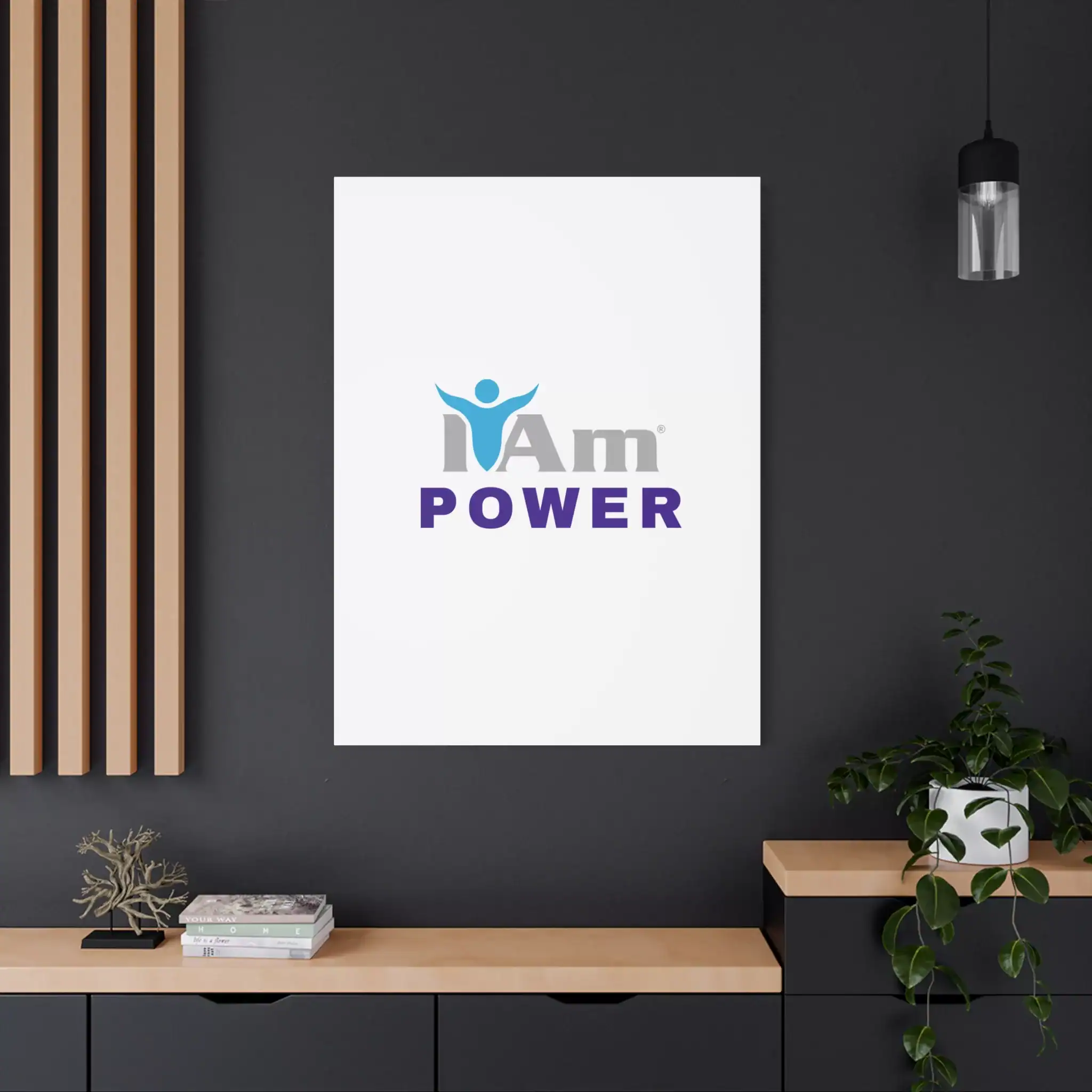 1556592930449888868_2048.webp Inspirational wall art with 'I Am Power' message on canvas.