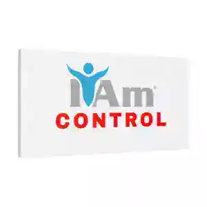 Inspirational wall art with 'I Am Control' message for home decor.
