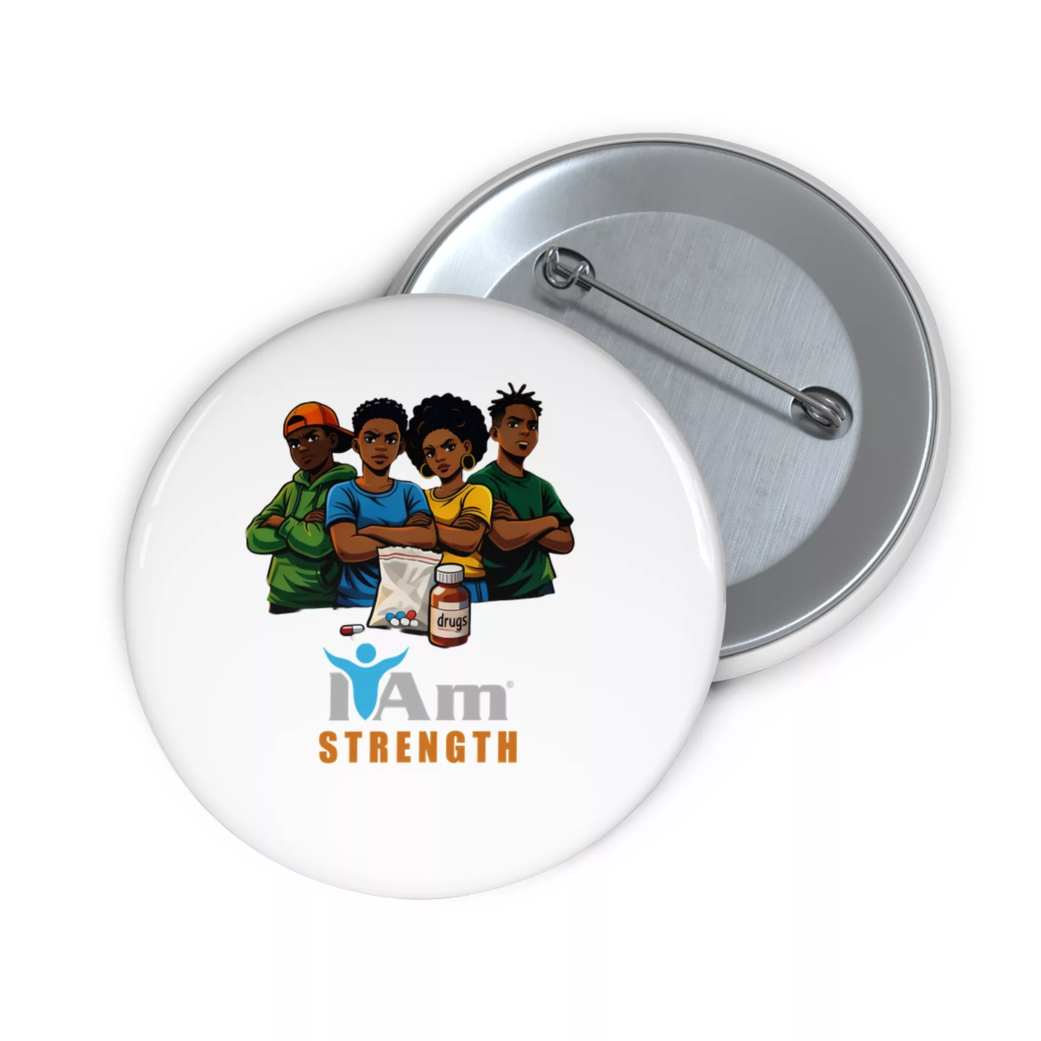 15916709961933231356_2048.webp Empowerment badge for youth promoting strength and drug prevention.