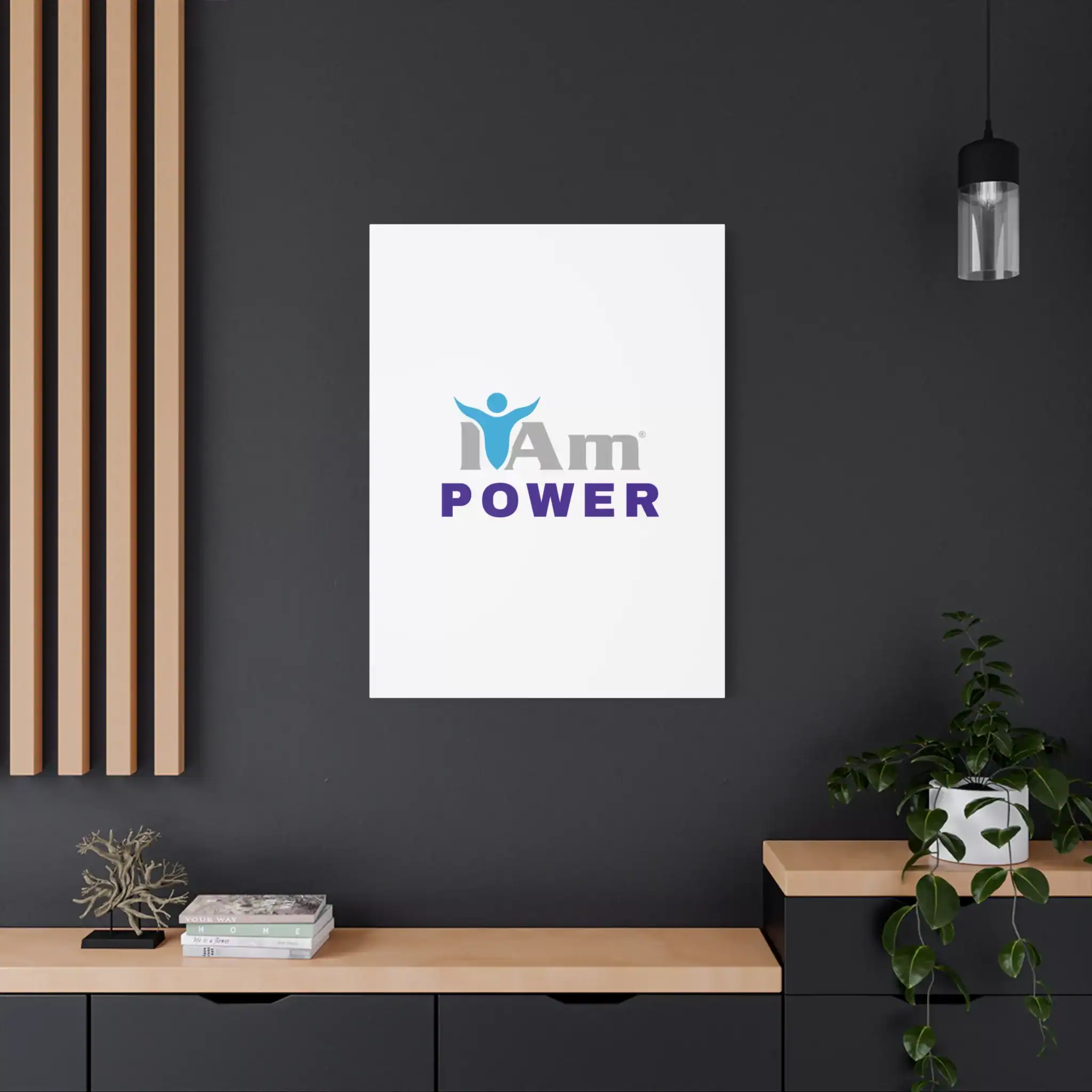 15927974442162204487_2048.webp Inspirational wall art with 'I Am Power' message on a white canvas.