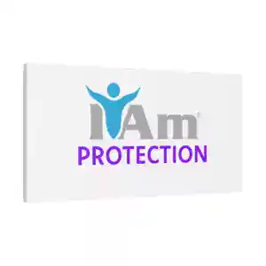 Inspirational wall art with 'I Am Protection' message and figure.