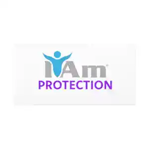 Inspirational wall art with 'I Am Protection' message and human figure icon.