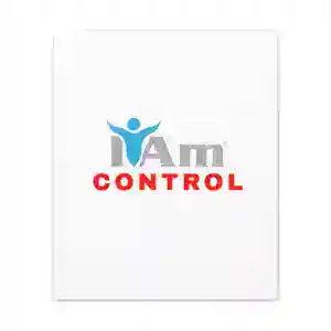 Inspirational 'I Am Control' wall art with human figure and bold text.