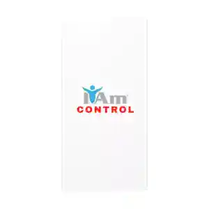 I Am Control motivational wall art with human figure and bold text.