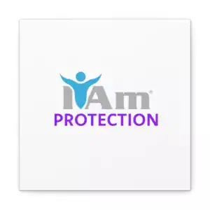 I Am Protection logo with a stylized figure and bold text on a white background.