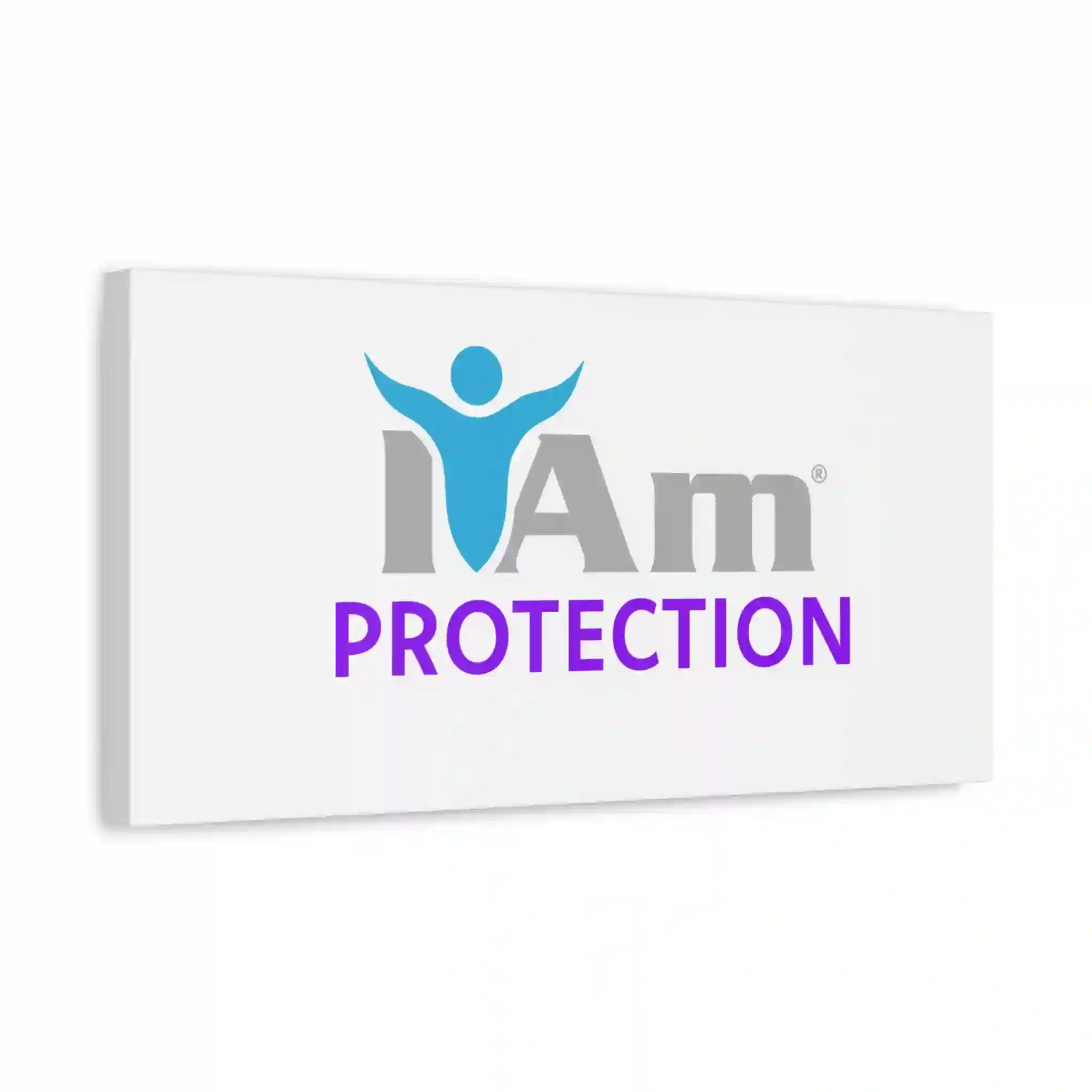 1779084028672742173_2048.webp Inspirational wall art with 'I Am Protection' message and figure icon.