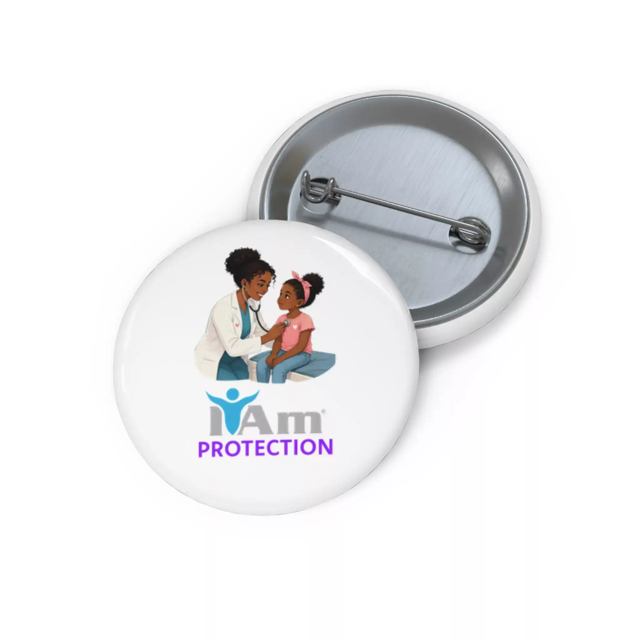 2057585338676670716_2048.webp Protection badge with healthcare professional and child illustration.