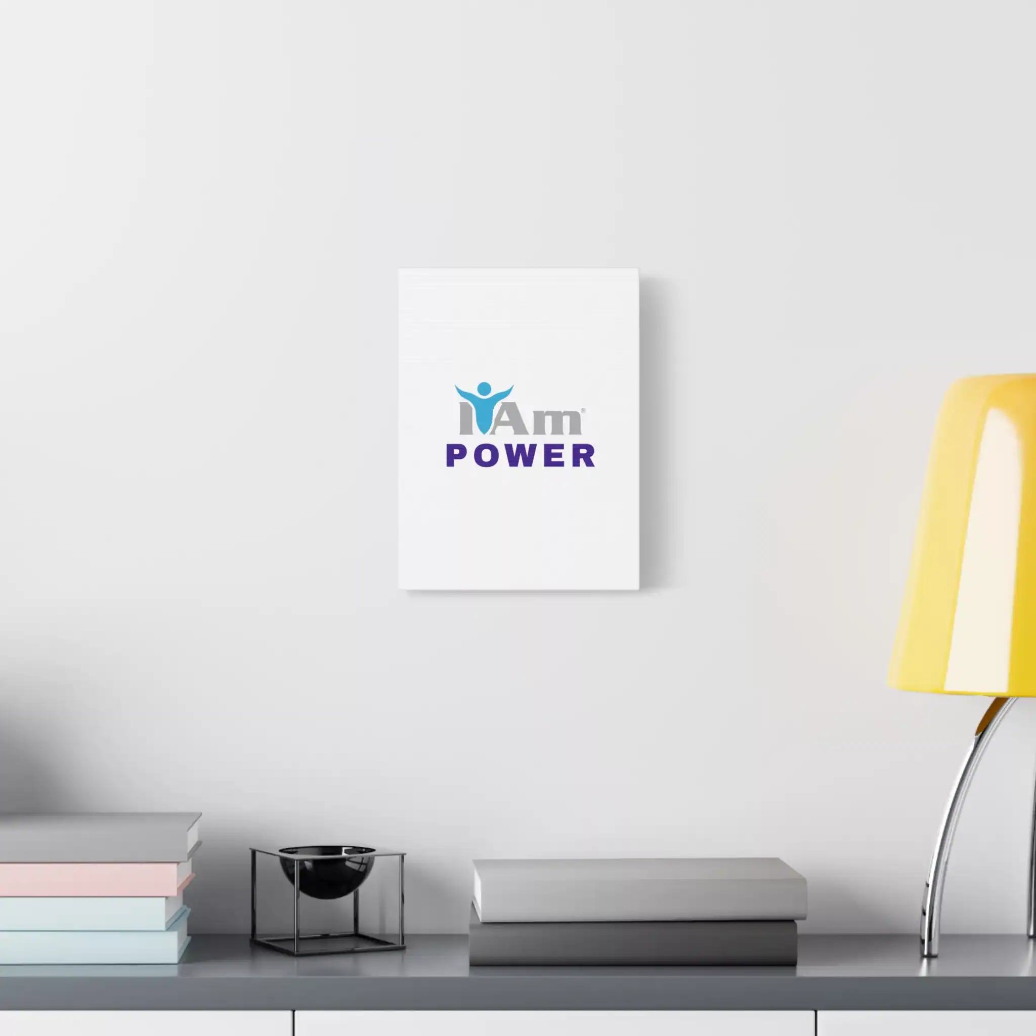 2060886140983923351_2048.webp Inspirational wall art with 'I Am Power' message on a white canvas.