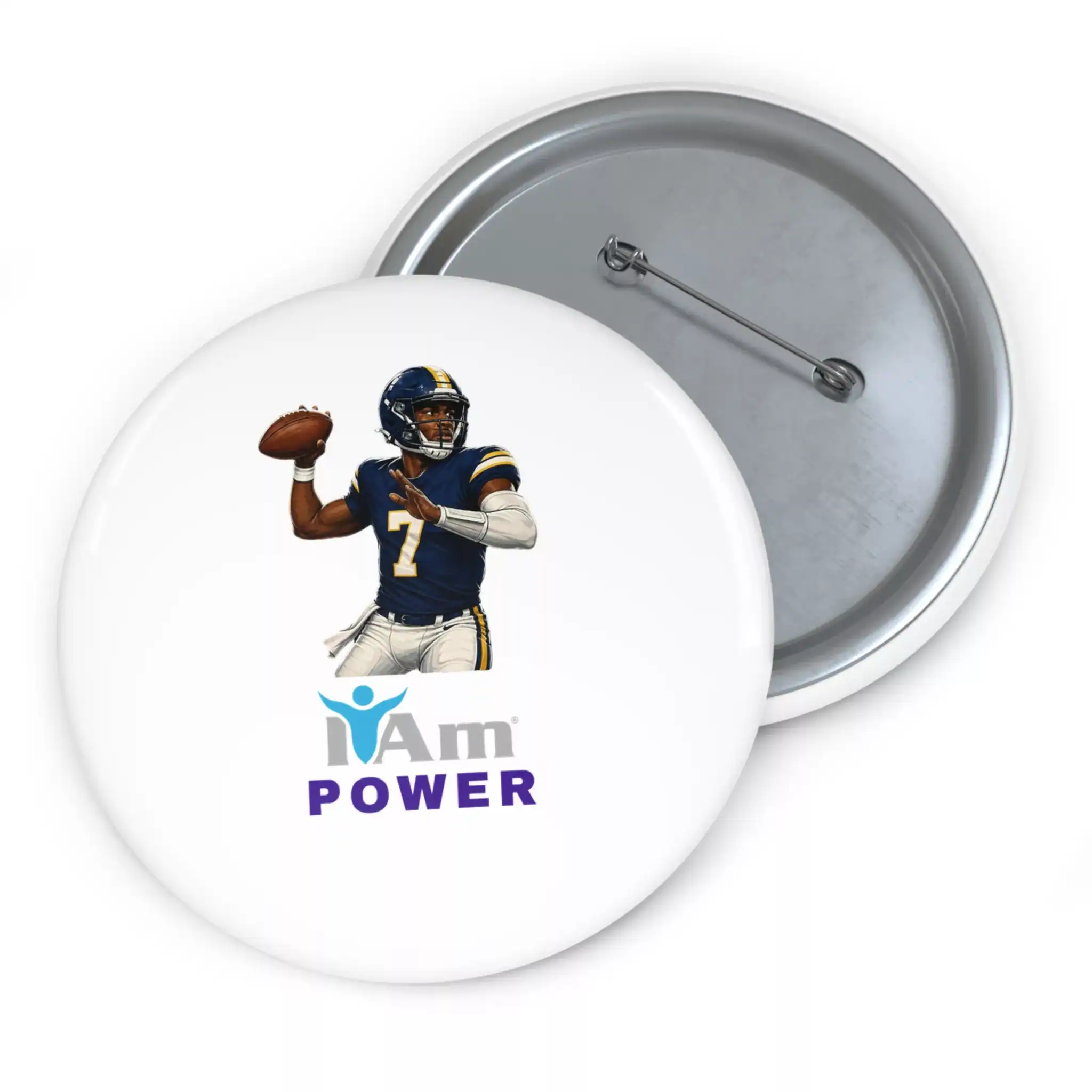 2224891510474185176_2048.webp Football player in uniform with 'I Am Power' badge on a white background.