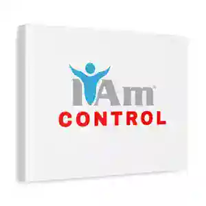 Inspirational wall art with 'I Am Control' message for home decor.