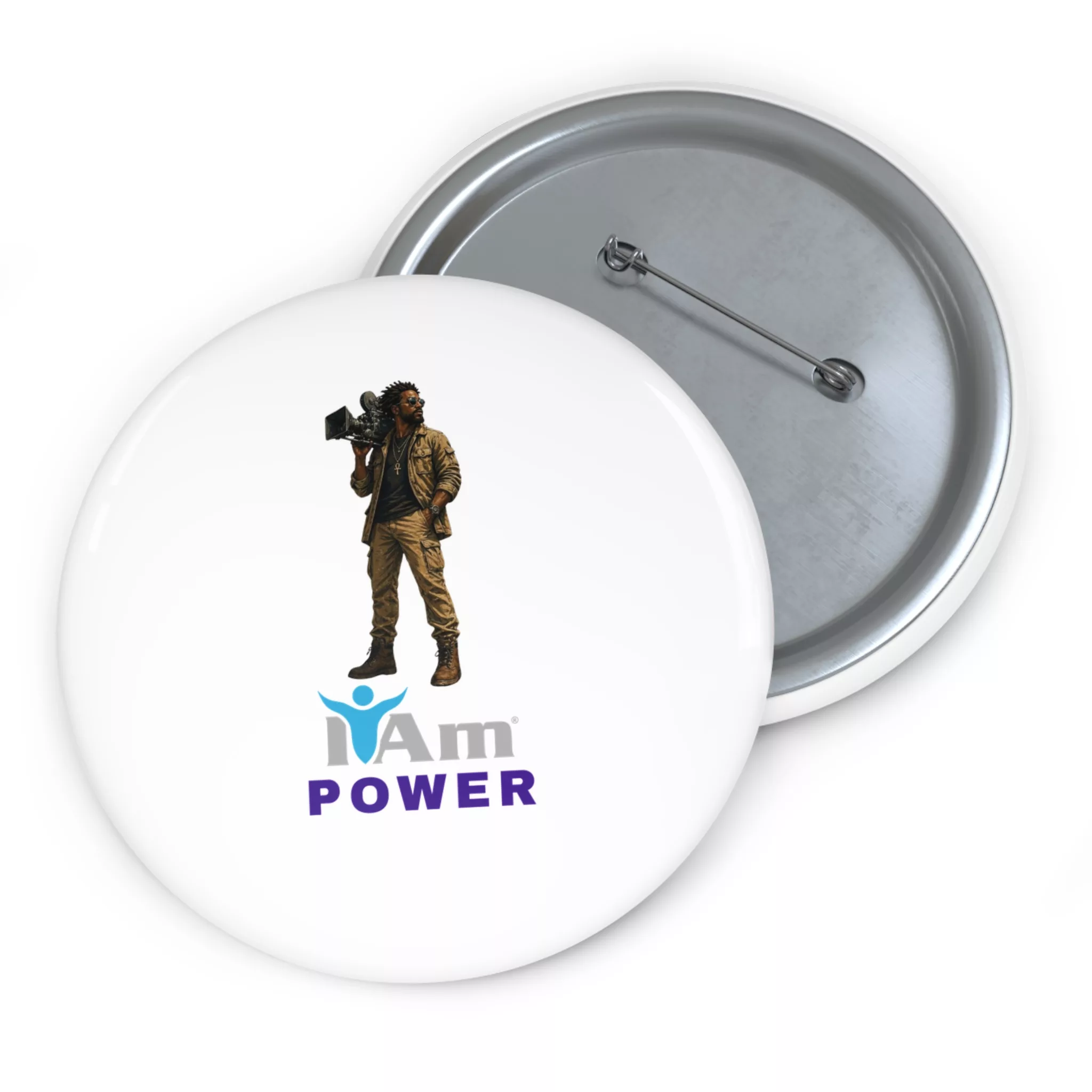 2677746173620863863_2048.webp Empowerment badge with a filmmaker and 'I Am Power' text for creators.