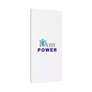 Inspirational wall art with 'I Am Power' message and figure icon.