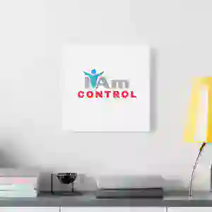 Inspirational wall art with 'I Am Control' message for home decor.