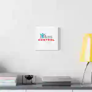 Inspirational wall art with 'I Am Control' message for home decor.