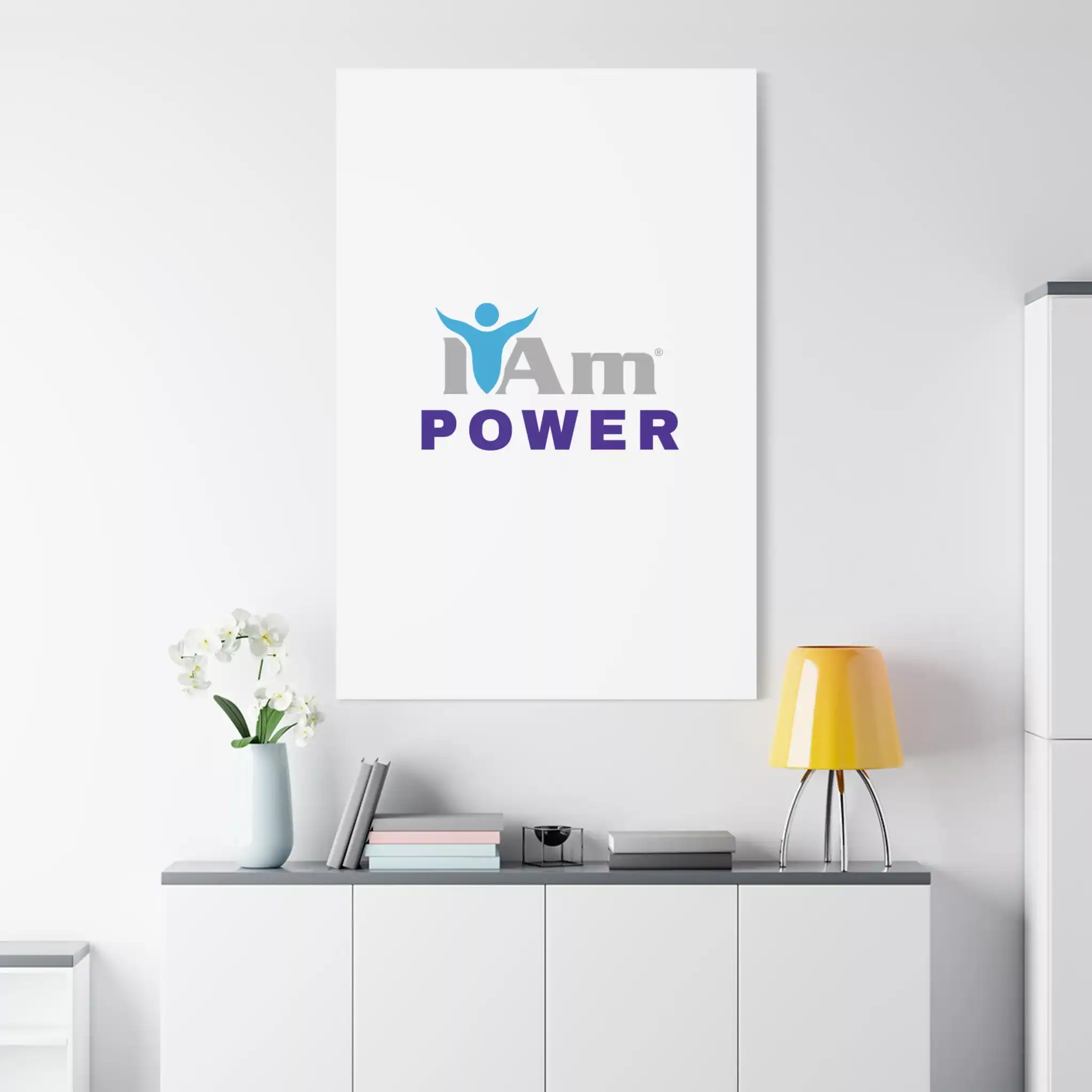 3183777343726499282_2048.webp Inspirational 'I Am Power' canvas wall art with a modern design.