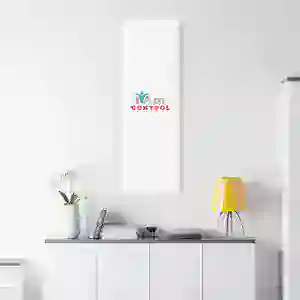 Minimalist wall art with 'I Am Control' message in a modern home decor setting.