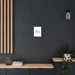 Minimalist wall art with 'I Am Control' quote in modern interior.