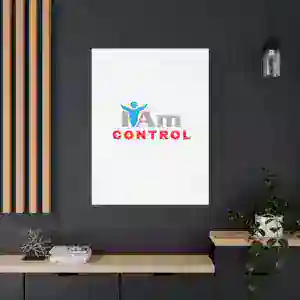 Inspirational wall art with 'I Am Control' message for home decor.