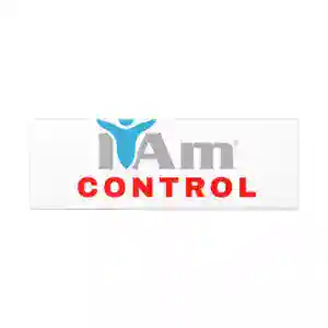 I Am Control logo with a stylized figure and bold text for home decor.