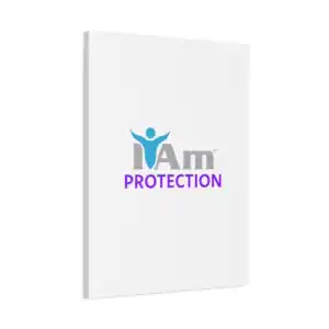 Inspirational wall art with 'I Am Protection' message on canvas.