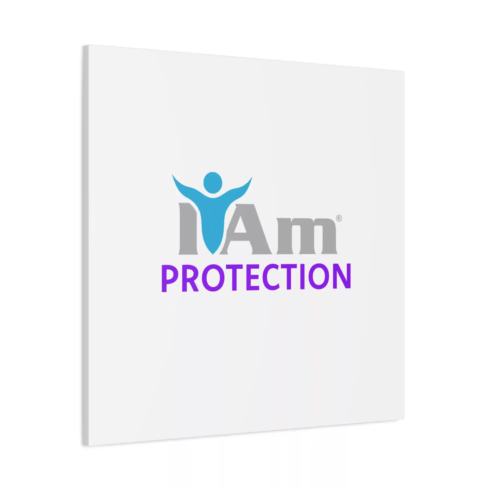 582190720480824956_2048.webp Inspirational wall art with 'I Am Protection' message and logo design.