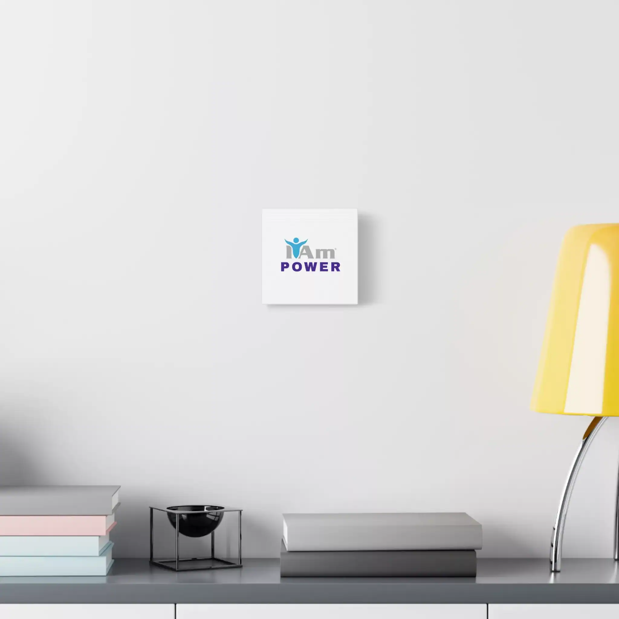 6559818962430072011_2048.webp Inspirational wall art with 'I Am Power' message on a white wall.
