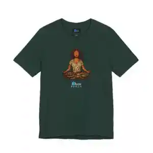 Meditating Mama T-Shirt with "I Am Peace" message, perfect for mindfulness and yoga enthusiasts.