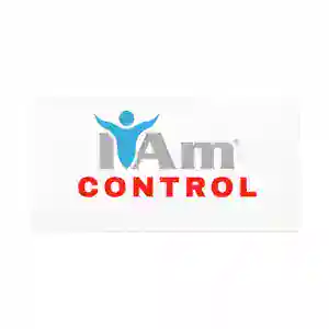 Inspirational 'I Am Control' wall art with human figure and bold text.