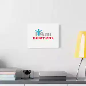 Inspirational wall art with 'I Am Control' message for home decor.