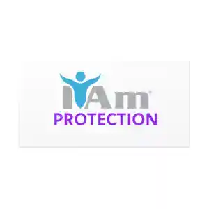 Inspirational wall art with 'I Am Protection' message and human figure logo.